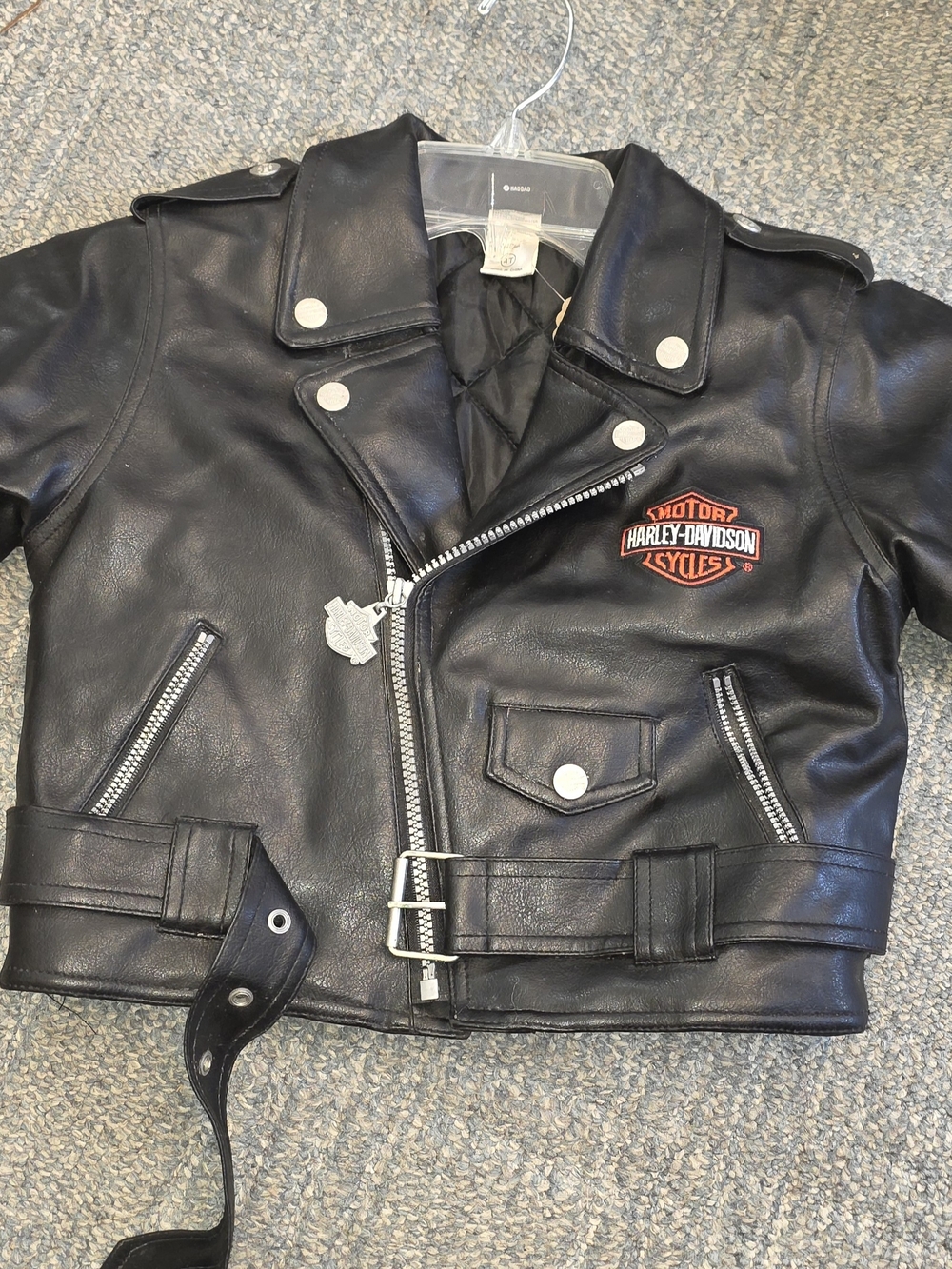 Harley-Davidson Kids Black Faux Leather Biker Jacket